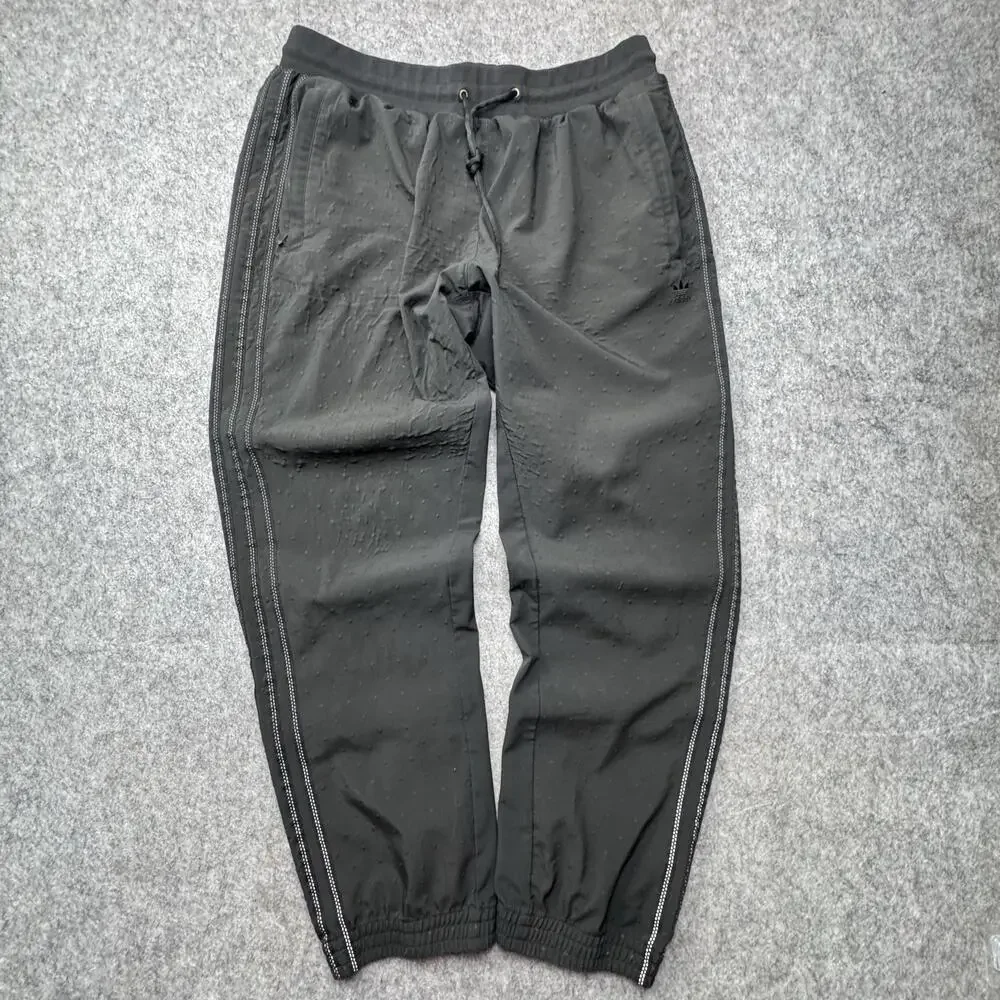 Adidas Originals Pharrell Williams Track Pants Mens XL Black Textured 3 Stripe